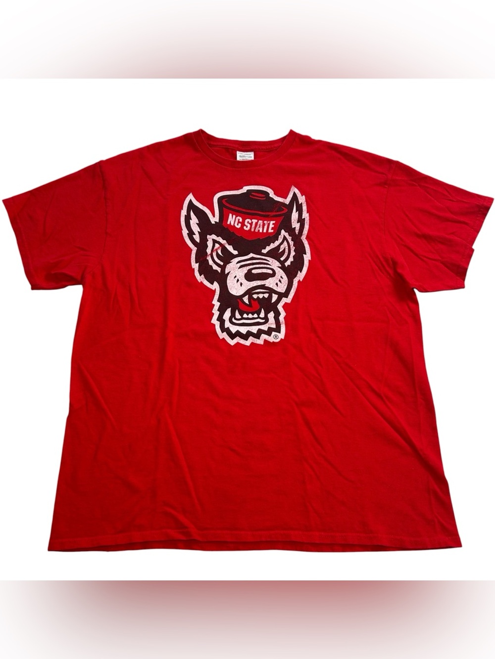 NC State Wolfpack Men’s Tuffy Big Logo Vintage Style T-Shirt Red NCAA size XL